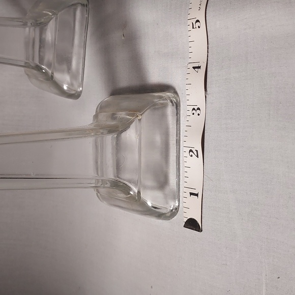 Glass Candle Holders Tall Stem Design Set of two - Picture 3 of 5